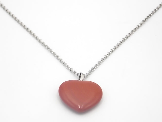 Colgante de piedra natural de Jaspe rojo en forma de Corazón de 30mm