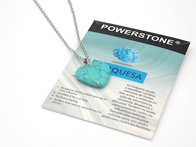 Colgante de piedra natural de Turquesa en forma de Corazón de 30mm