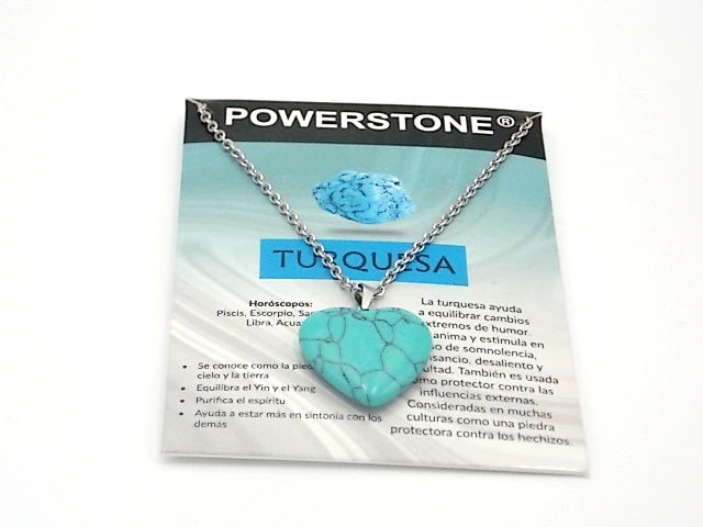 Colgante de piedra natural de Turquesa en forma de Corazón de 30mm