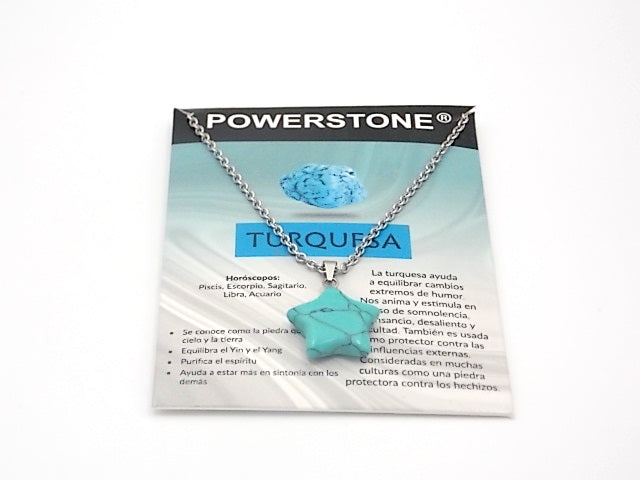 Colgante de piedra natural de Turquesa en forma de Estrella de 20mm