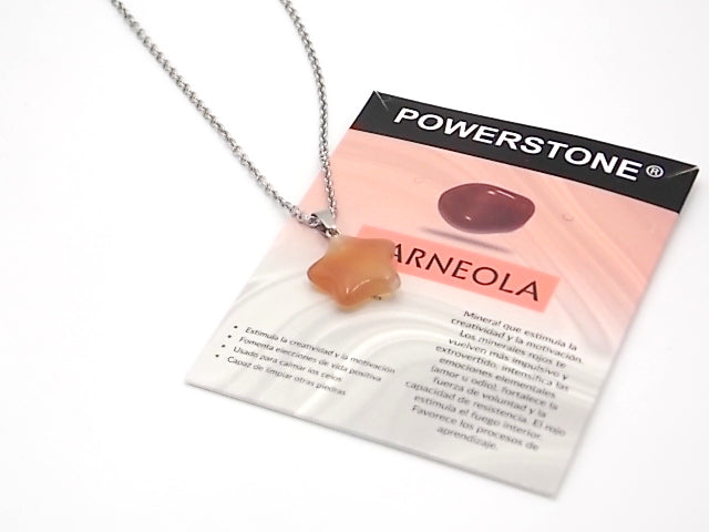 Colgante de piedra natural de Carneola en forma de Estrella de 20mm
