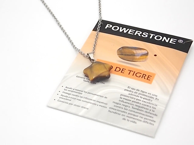 Colgante de piedra natural de Ojo de tigre en forma de Estrella de 20mm