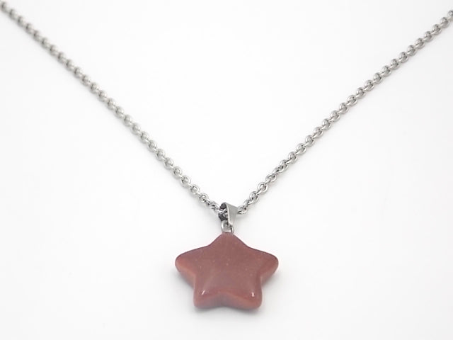 Colgante de piedra natural de Venturina dorada en forma de Estrella de 20mm