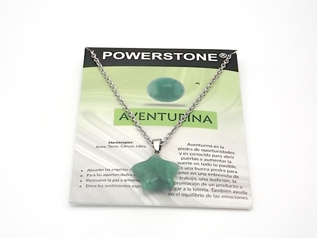 Colgante de piedra natural de Venturina verde en forma de Estrella de 20mm