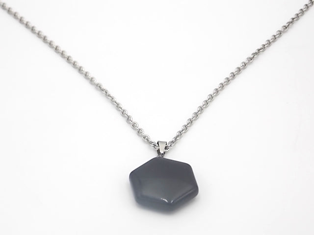 Colgante de piedra natural de Ónix en forma de Hexágono