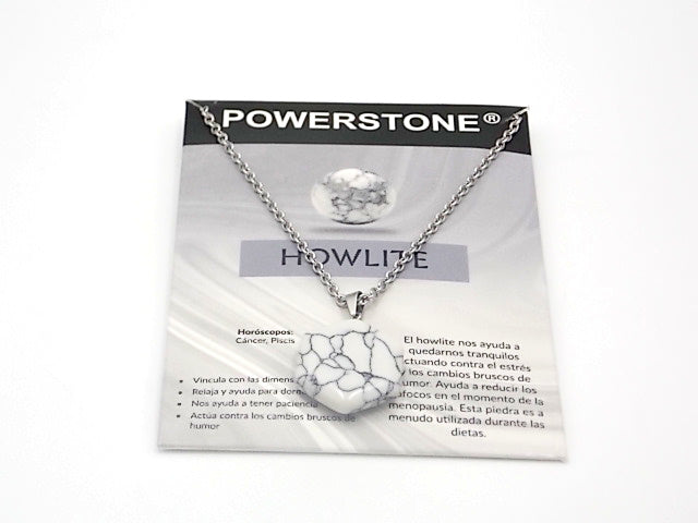 Colgante de piedra natural de Howlite en forma de Hexágono