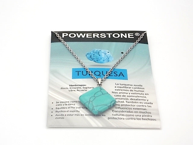 Colgante de piedra natural de Turquesa en forma de Rombo de 20mm