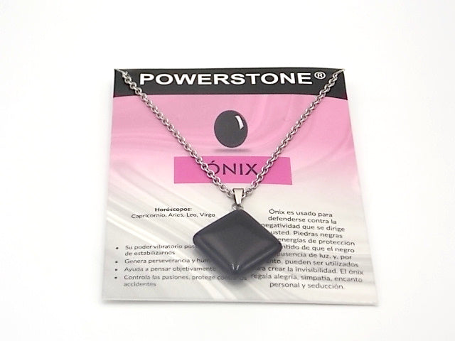Colgante de piedra natural de Ónix en forma de Rombo de 20mm