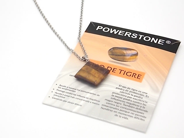 Colgante de piedra natural de Ojo de tigre en forma de Rombo de 20mm