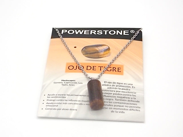 Colgante de piedra natural de Ojo de tigre en forma de Cilindro