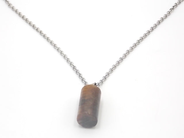 Colgante de piedra natural de Ojo de tigre en forma de Cilindro