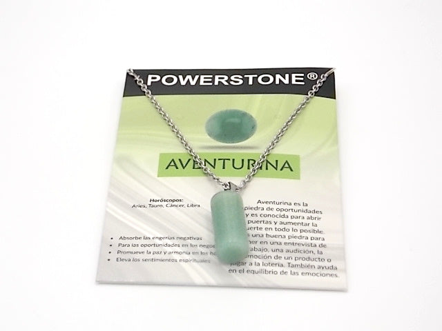 Colgante de piedra natural de Venturina verde en forma de Cilindro