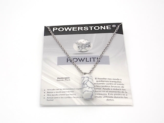 Colgante de piedra natural de Howlite en forma de Cilindro