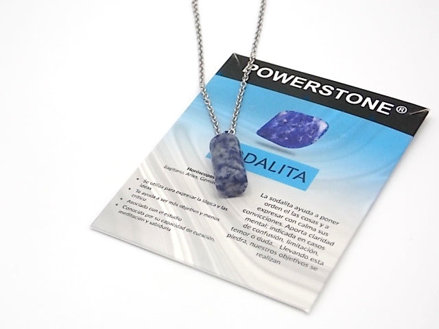 Colgante de piedra natural de Sodalita en forma de Cilindro