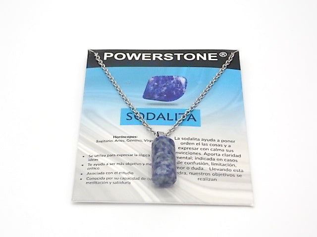 Colgante de piedra natural de Sodalita en forma de Cilindro