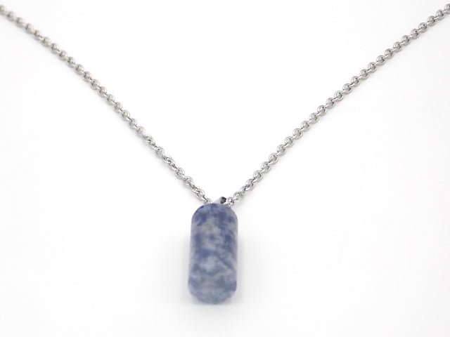 Colgante de piedra natural de Sodalita en forma de Cilindro