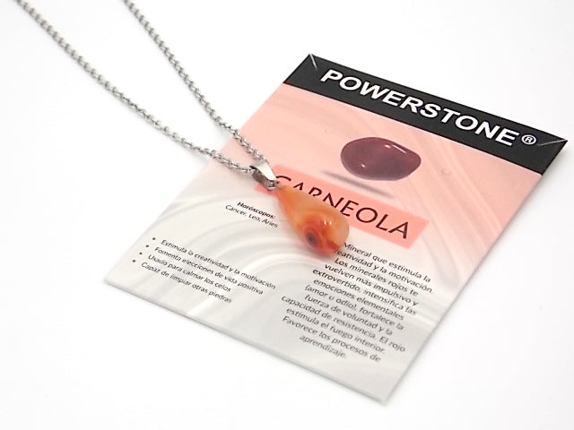 Colgante de piedra natural de Carneola en forma de Lágrima fina de 29x10mm