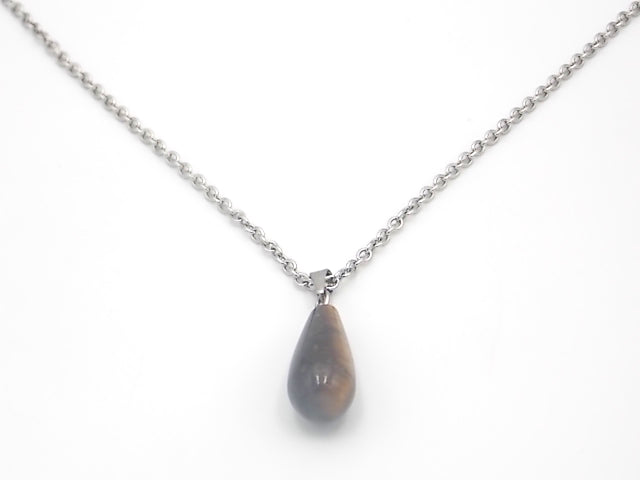 Colgante de piedra natural de Ojo de tigre en forma de Lágrima fina de 29x10mm