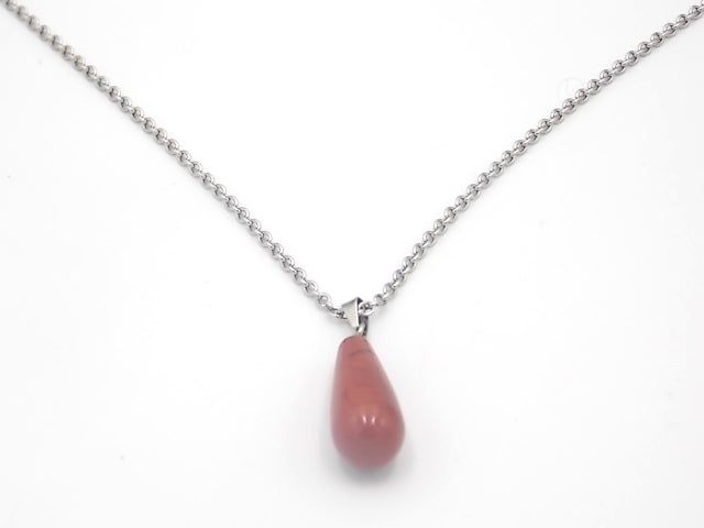 Colgante de piedra natural de Jaspe rojo en forma de Lágrima fina de 29x10mm