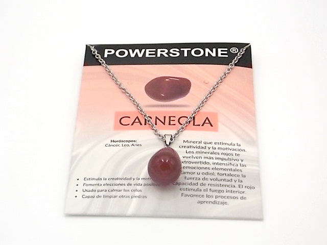 Colgante de piedra natural de Carneola en forma de Lágrima gruesa