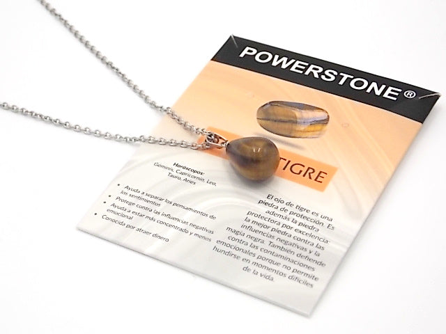Colgante de piedra natural de Ojo de tigre en forma de Lágrima gruesa