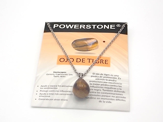 Colgante de piedra natural de Ojo de tigre en forma de Lágrima gruesa