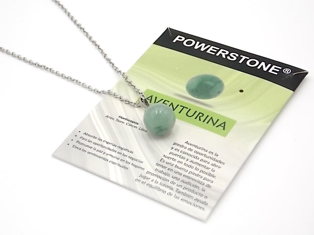 Colgante de piedra natural de Venturina verde en forma de Lágrima gruesa