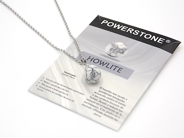Colgante de piedra natural de Howlite en forma de Lágrima gruesa