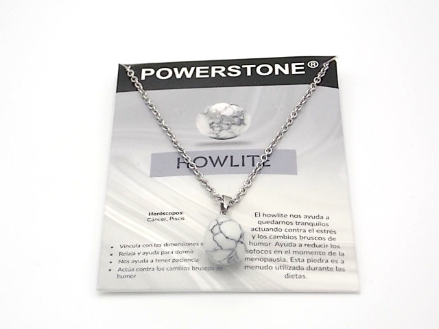 Colgante de piedra natural de Howlite en forma de Lágrima gruesa