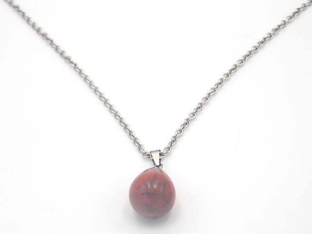 Colgante de piedra natural de Jaspe rojo en forma de Lágrima gruesa