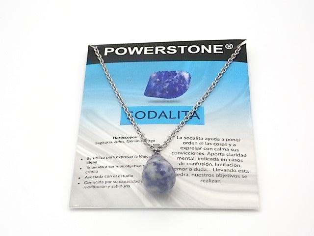 Colgante de piedra natural de Sodalita en forma de Lágrima gruesa