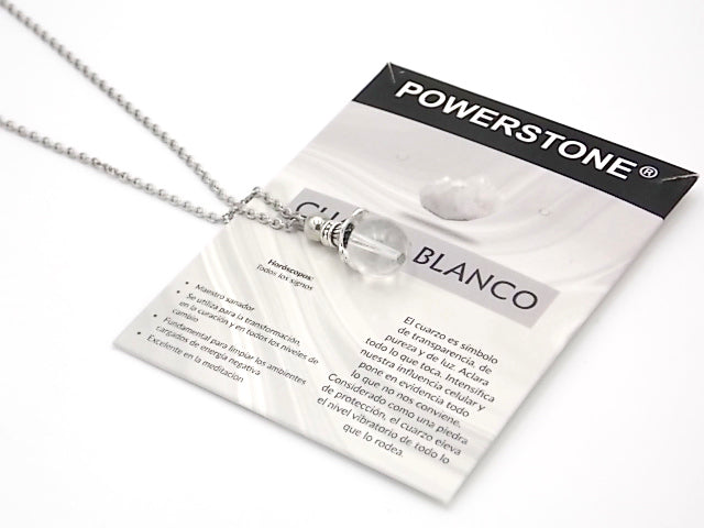 Colgante de piedra natural de Cuarzo blanco en forma de Bola