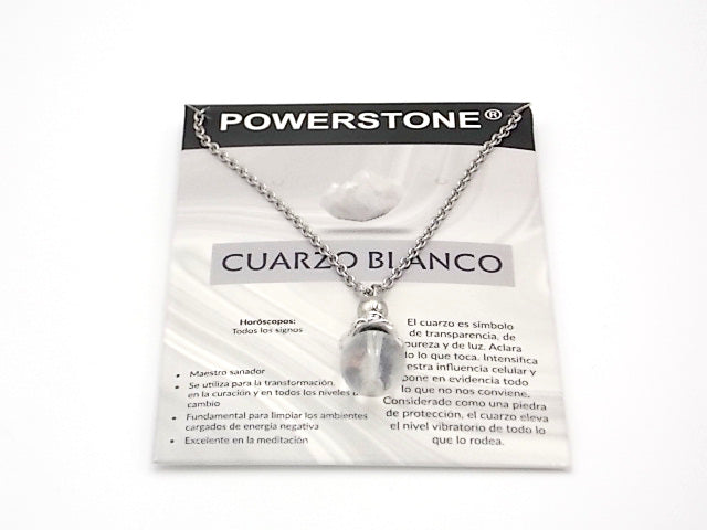 Colgante de piedra natural de Cuarzo blanco en forma de Bola