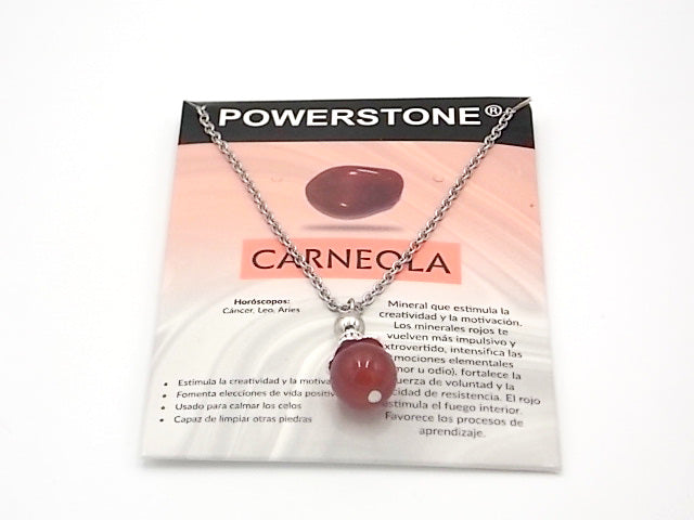 Colgante de piedra natural de Carneola en forma de Bola