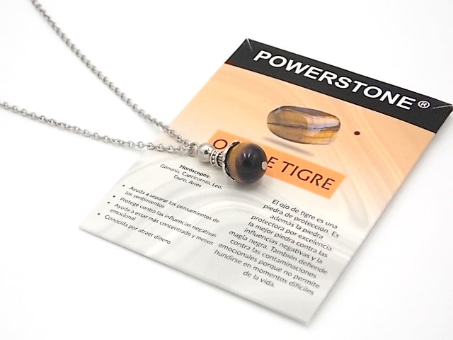 Colgante de piedra natural de Ojo de tigre en forma de Bola