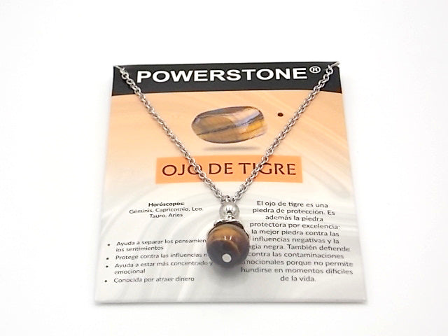 Colgante de piedra natural de Ojo de tigre en forma de Bola