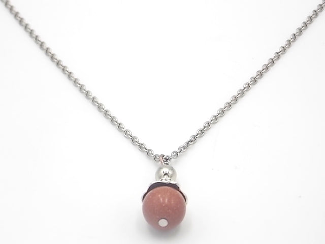 Colgante de piedra natural de Venturina dorada en forma de Bola