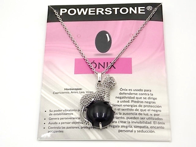 Colgante con forma de Leopardo de 34x21mm con piedra natural de Ónix