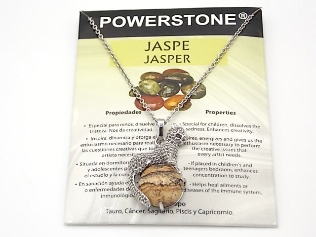 Colgante con forma de Leopardo de 34x21mm con piedra natural de Jaspe madera