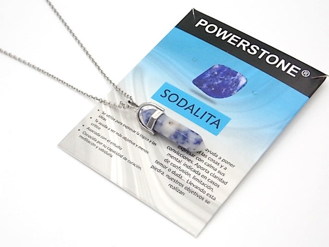 Colgante de piedra natural de Sodalita en forma de Doble punta