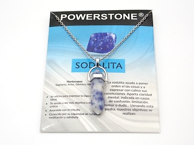Colgante de piedra natural de Sodalita en forma de Doble punta