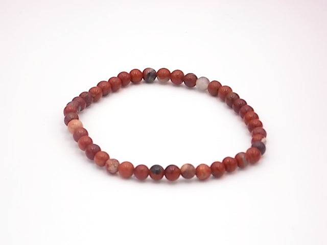 Pulsera de piedra natural de Jaspe rojo de 4mm