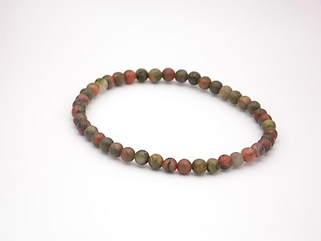 Pulsera de piedra natural de Unakita de 4mm