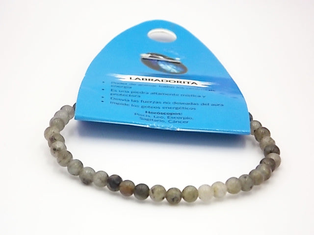 Pulsera de piedra natural de Labradorita de 4mm