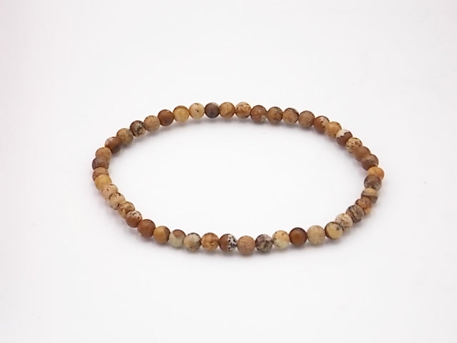 Pulsera de piedra natural de Jaspe madera de 4mm
