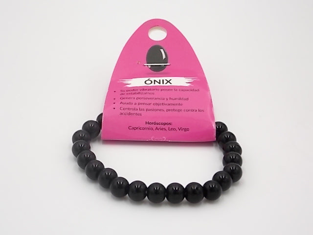Pulsera de piedra natural de Ónix de 8mm