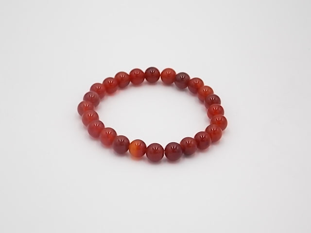 Pulsera de piedra natural de Carneola de 8mm