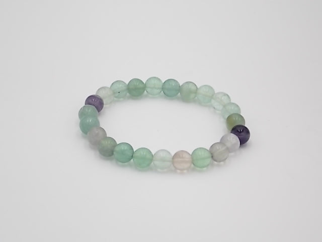 Pulsera de piedra natural de Fluorita de 8mm
