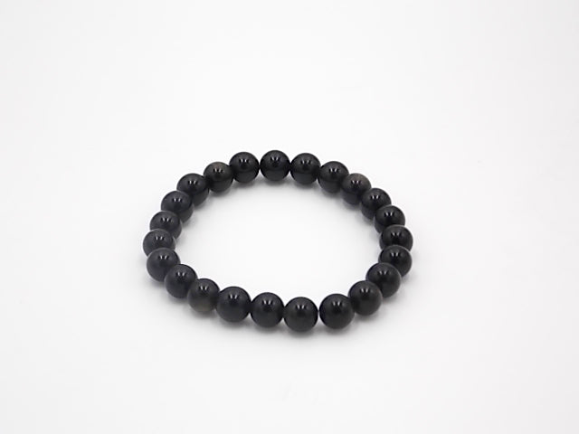 Pulsera de piedra natural de Obsidiana de 8mm