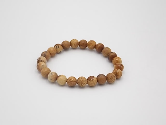 Pulsera de piedra natural de Jaspe madera de 8mm